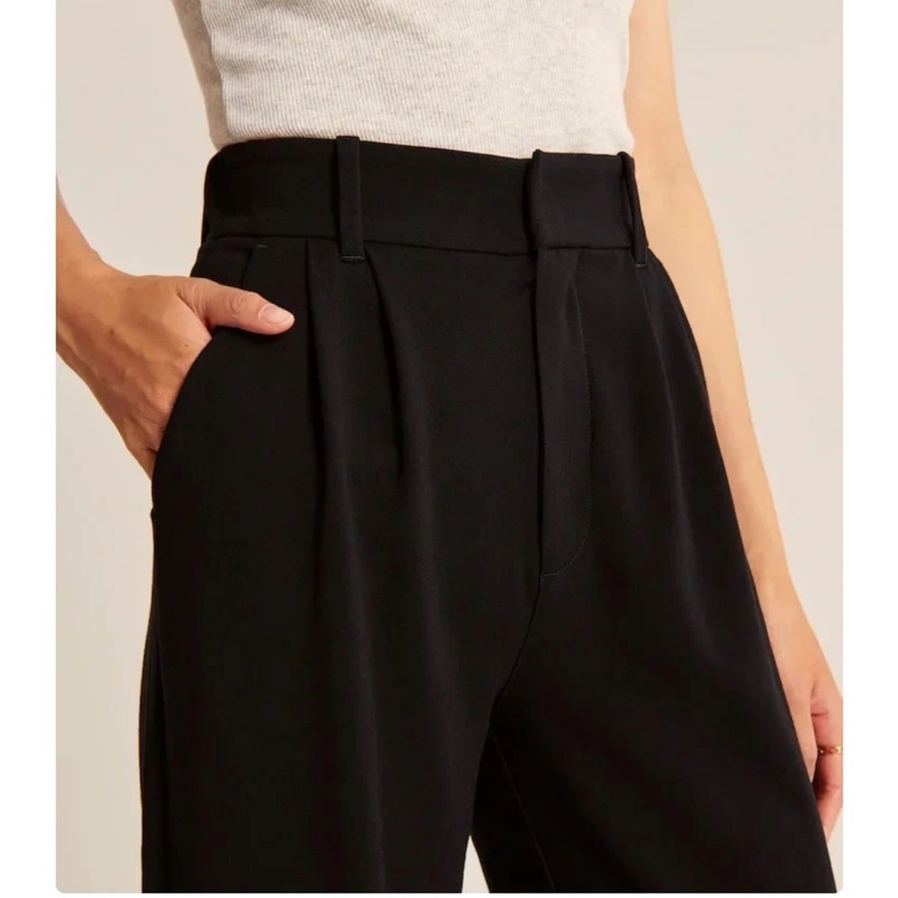 Daisy Grace- Black Wide Leg High-Waisted Trouser Pant - Picture 4 of 7